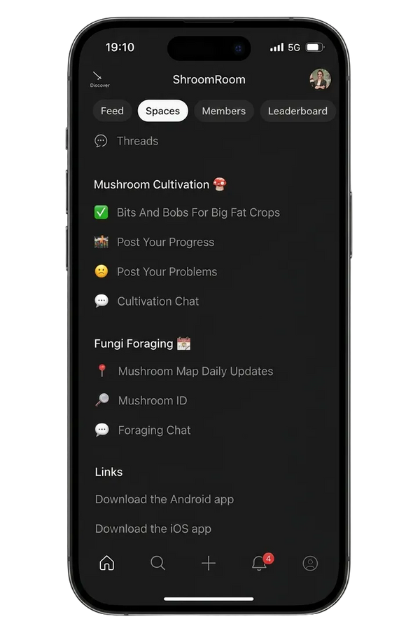Hypha app screenshot